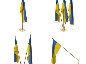 ukraine flag pack 3D Model