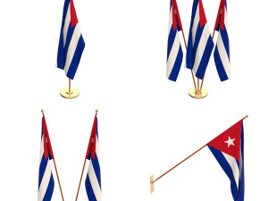 cuba flag pack 3D 模型