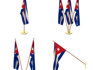 cuba flag pack Modello 3D