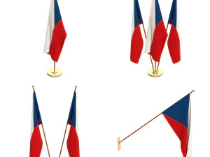 Vlagpakket van de Tsjechische Republiek 3D Model