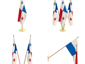 paket bendera panama Model 3D