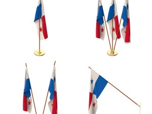 panama flag pack 3D Modell