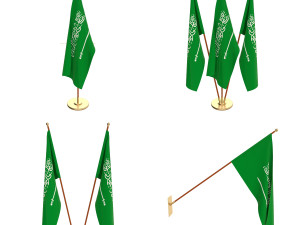 saudi arabia flag pack 3D Model