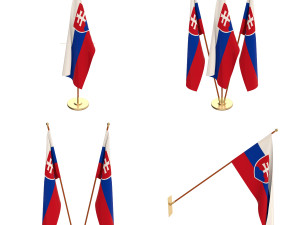 slovakia flag pack 3D Model