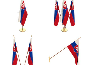 Vlagpakket van Slowakije 3D Model