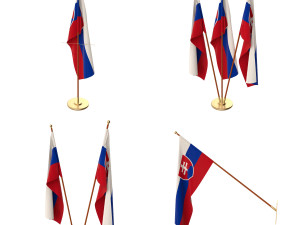 slovakia flag pack Modello 3D