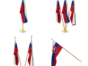 slovakia flag pack 3D Model
