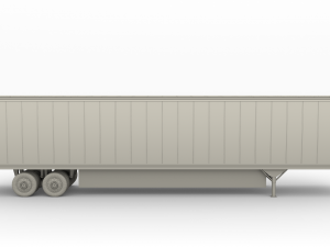 tesla truck with interior and trailer blue Modelo 3D
