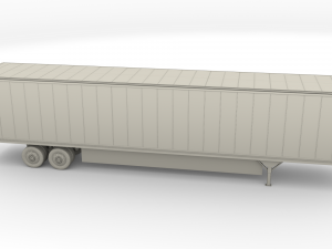 tesla truck with interior and trailer blue Modelo 3D