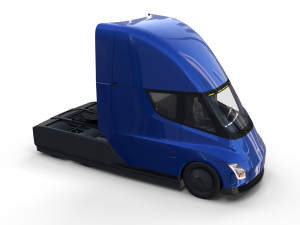 tesla truck with interior blue Modelo 3D
