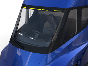 tesla truck with interior blue Modelo 3D