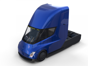 tesla truck with interior blue Modello 3D
