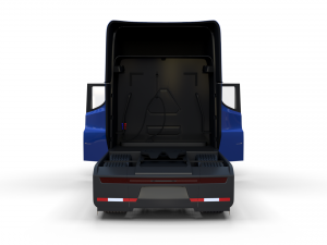 tesla truck with interior blue Modelo 3D