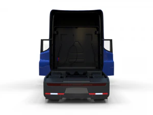 tesla truck with interior blue 3D Model