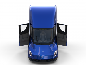 tesla truck with interior blue Modelo 3D