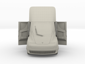 tesla truck with interior blue Modelo 3D