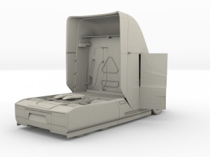 tesla truck with interior blue Modelo 3D