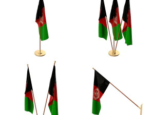 afghanistan flag pack 3D Model