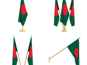 bangladesh flag pack 3D Model