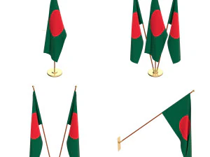 Pacchetto bandiere del Bangladesh Modello 3D