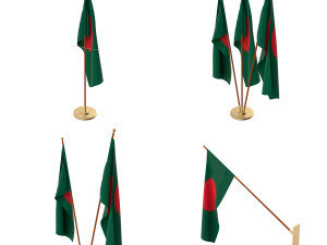 bangladesh flag pack Modelo 3D