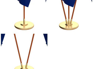 barbados flag pack 3D Model