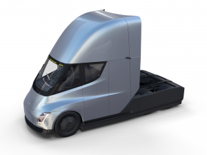 tesla truck with interior silver Modello 3D