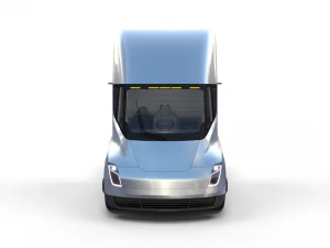tesla truck with interior silver 3D Model