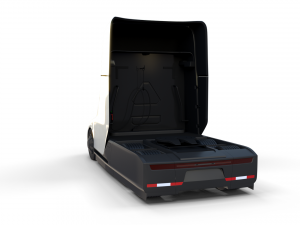 tesla truck with interior silver Modello 3D