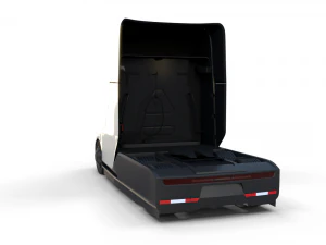 tesla truck with interior silver 3D Model