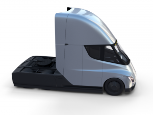 tesla truck with interior silver Modello 3D