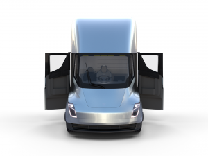 tesla truck with interior silver Modello 3D