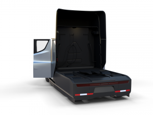 tesla truck with interior silver Modello 3D
