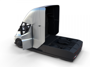 tesla truck with interior silver Modello 3D