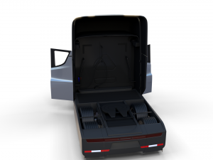 tesla truck with interior silver Modello 3D