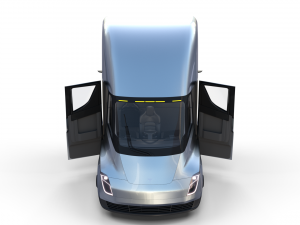 tesla truck with interior silver Modello 3D
