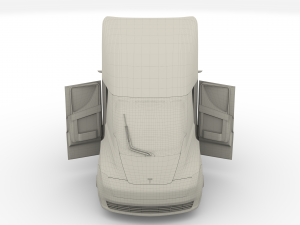 tesla truck with interior silver Modello 3D