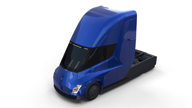 tesla truck blue 3D Модель .c4d .max .obj .3ds .fbx .stl .blend 
