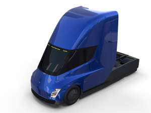 tesla truck blue Modello 3D