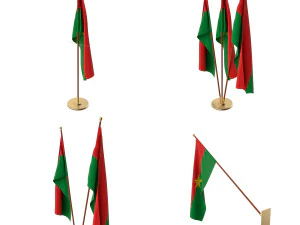 burkina faso flag pack 3D Model