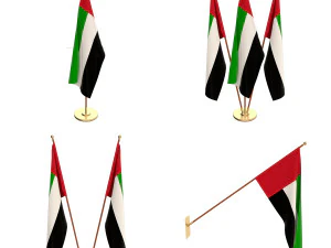 paket bendera uni emirat arab Model 3D