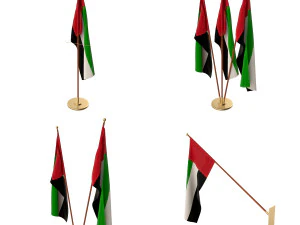 united arab emirates flag pack 3D Model