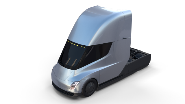 tesla truck silver 3D Модель .c4d .max .obj .3ds .fbx .stl .blend 