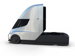 tesla truck silver 3D Model