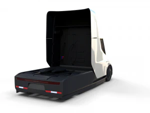 tesla truck silver 3D Model