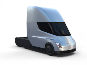 tesla truck silver 3D Model