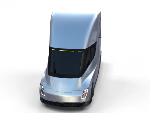 tesla truck silver 3D Model