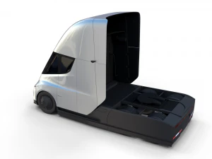tesla truck silver 3D Model