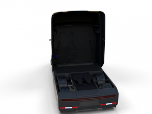 tesla truck silver 3D Модель