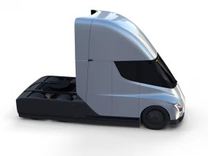 tesla truck silver 3D Model